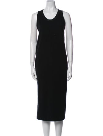 Brunello Cucinelli Scoop Neck Midi Length Dress