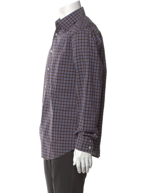 Brunello Cucinelli Plaid Print Long Sleeve Shirt