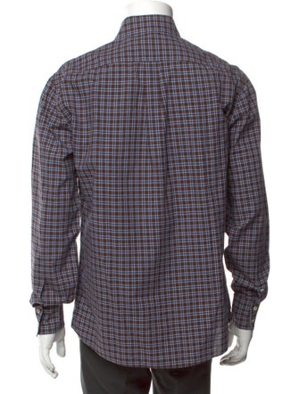 Brunello Cucinelli Plaid Print Long Sleeve Shirt