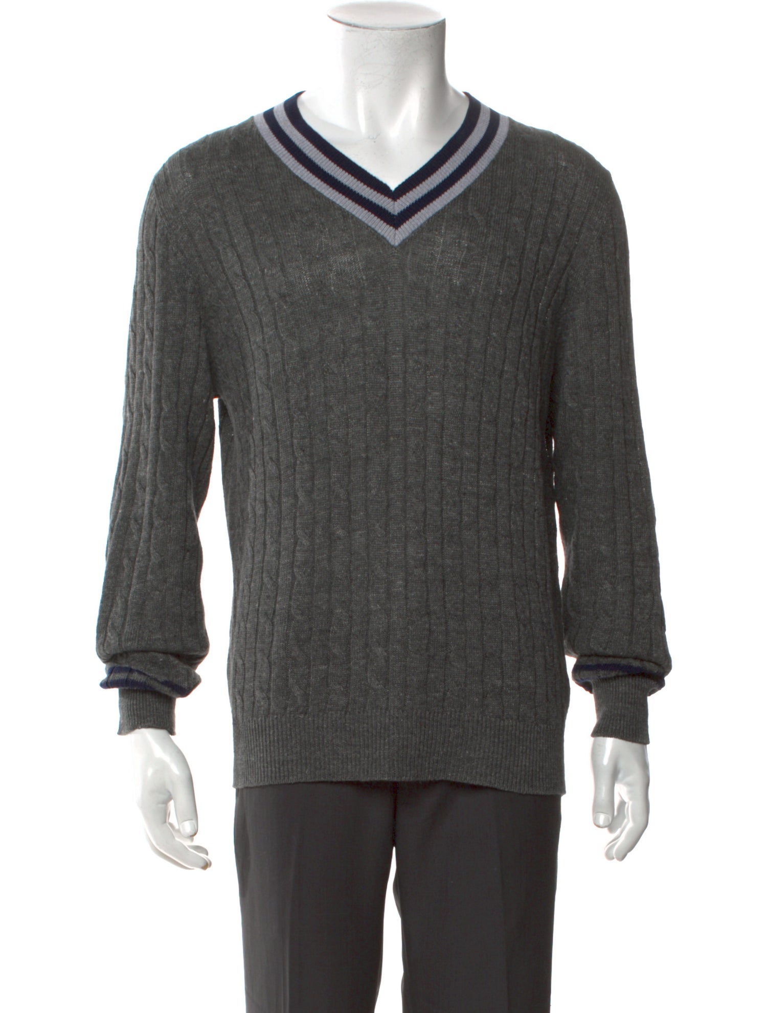 Brunello Cucinelli V-Neck Long Sleeve Pullover