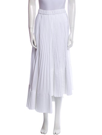 Brunello Cucinelli Pleated Accents Midi Length Skirt