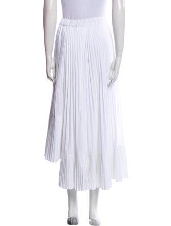 Brunello Cucinelli Pleated Accents Midi Length Skirt