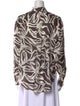 Brunello Cucinelli Silk Printed Button-Up Top