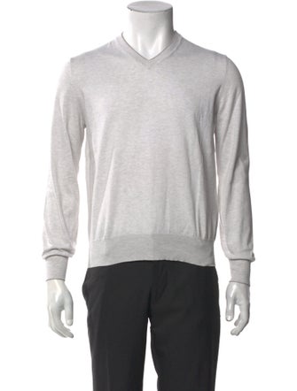 Brunello Cucinelli V-Neck Long Sleeve Pullover