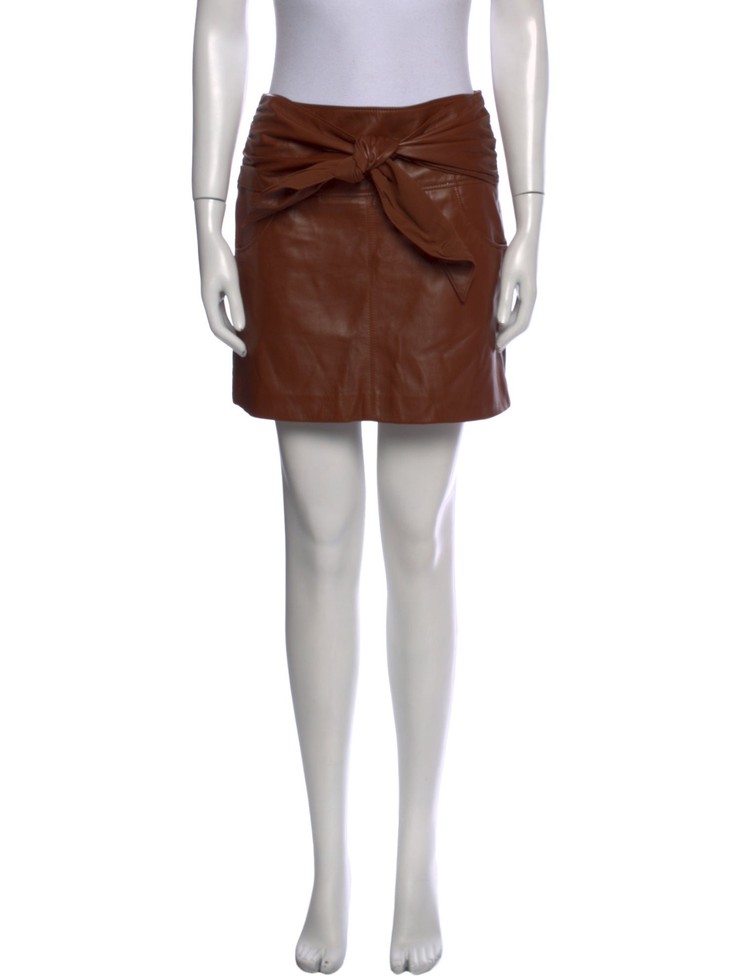 Brunello Cucinelli Leather Mini Skirt