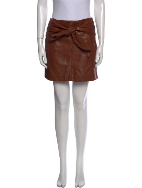Brunello Cucinelli Leather Mini Skirt