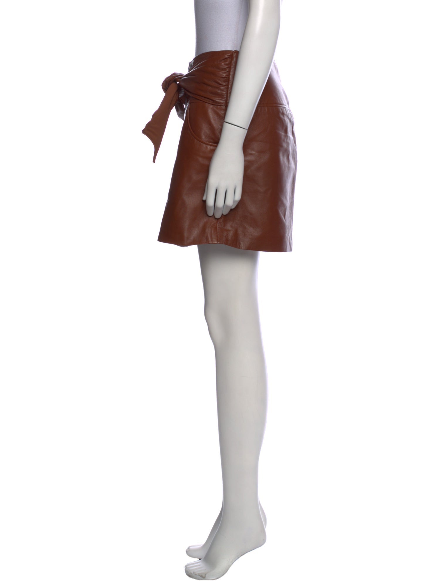 Brunello Cucinelli Leather Mini Skirt