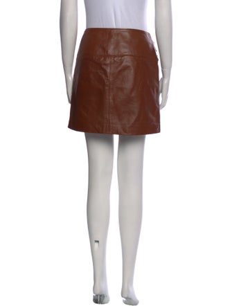 Brunello Cucinelli Leather Mini Skirt