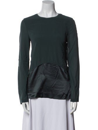 Brunello Cucinelli Silk Crew Neck Blouse