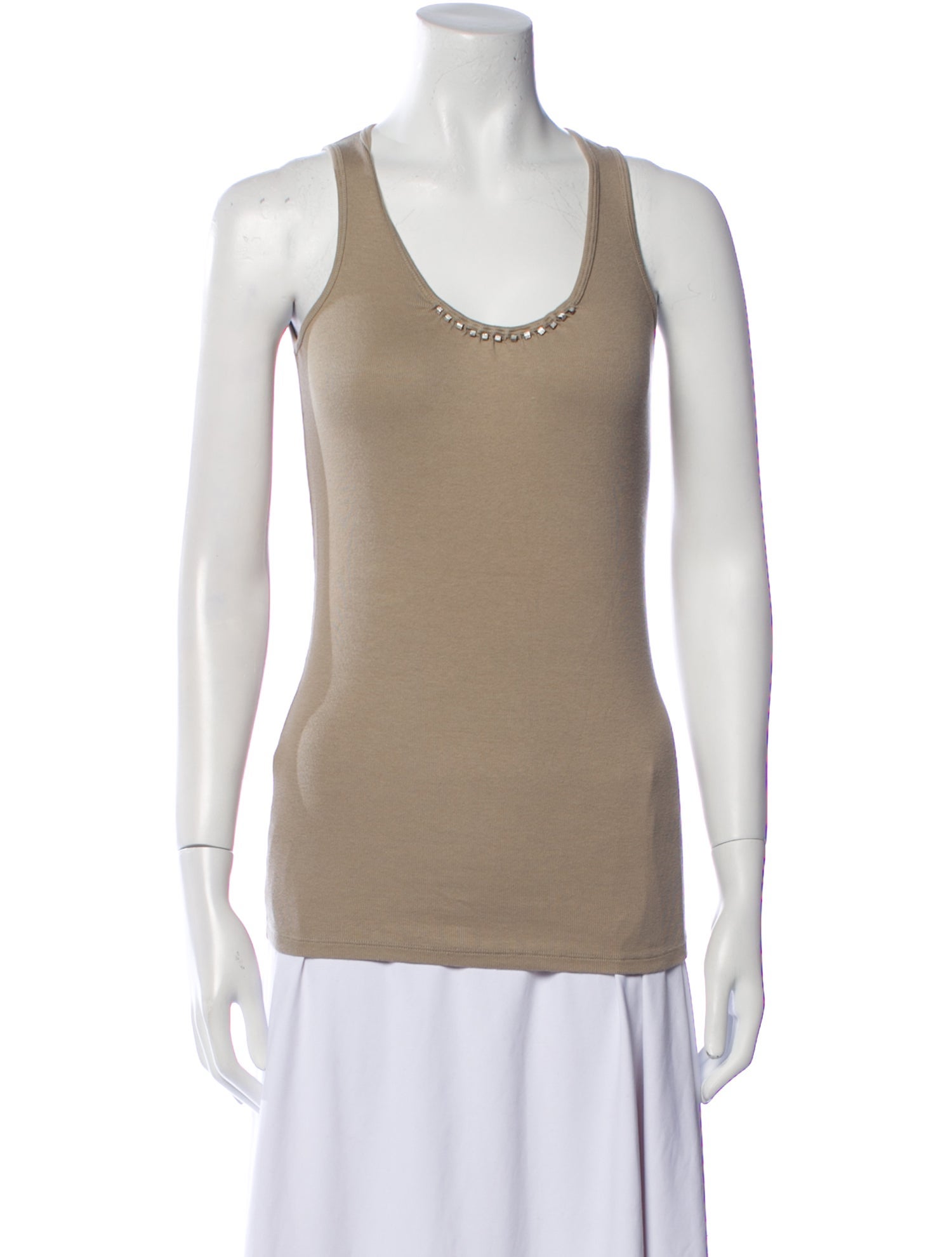 Brunello Cucinelli Scoop Neck Sleeveless Top