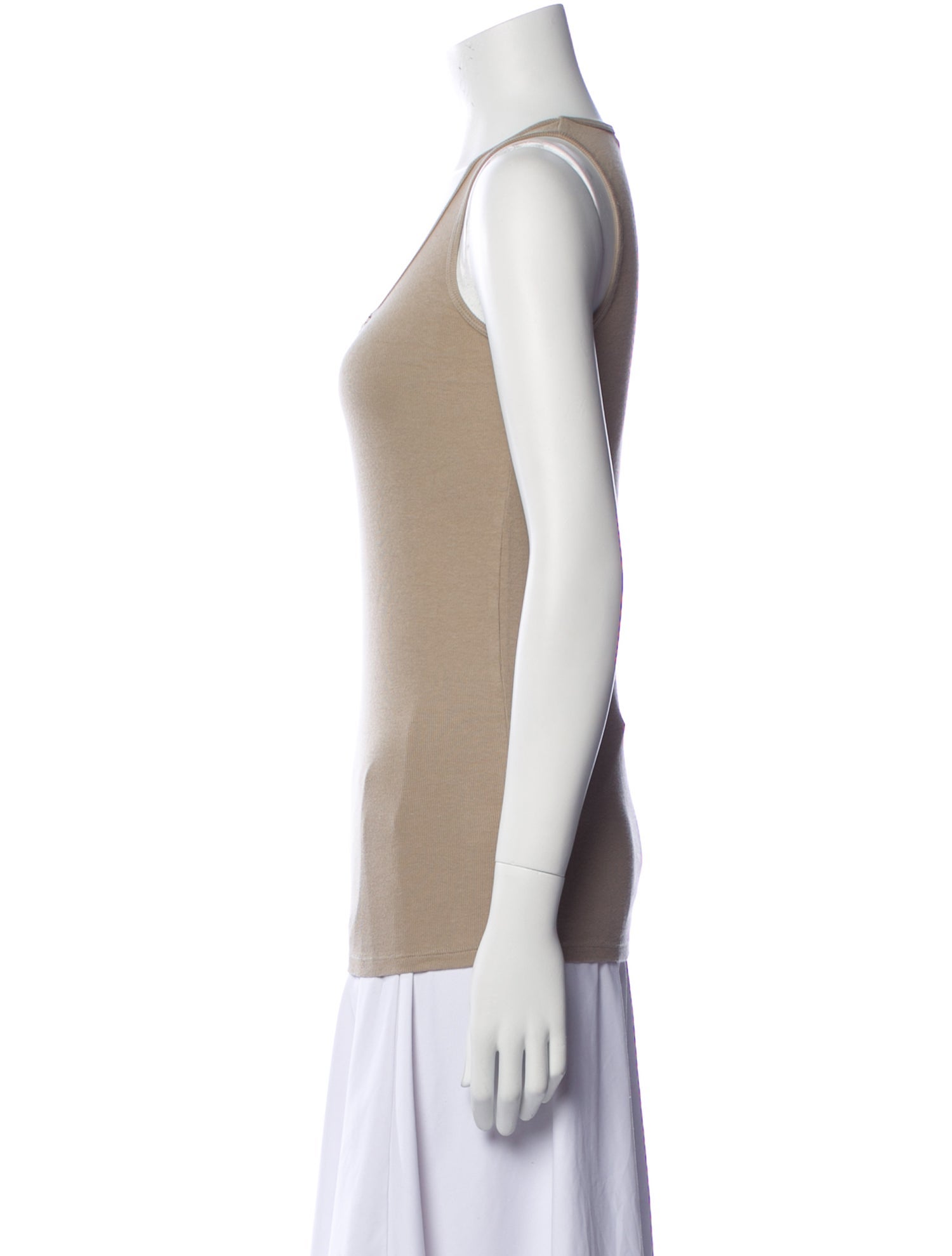 Brunello Cucinelli Scoop Neck Sleeveless Top