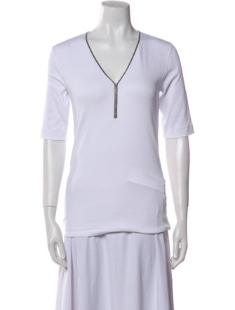 Brunello Cucinelli V-Neck Short Sleeve T-Shirt