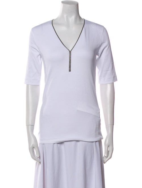 Brunello Cucinelli V-Neck Short Sleeve T-Shirt