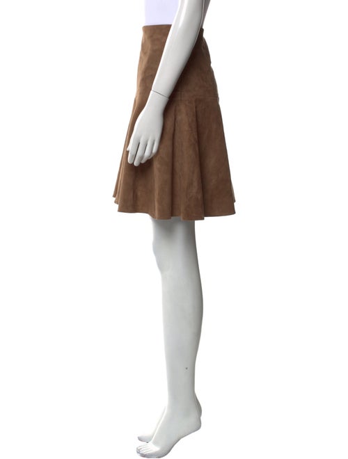 Brunello Cucinelli Leather Knee-Length Skirt