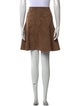 Brunello Cucinelli Leather Knee-Length Skirt