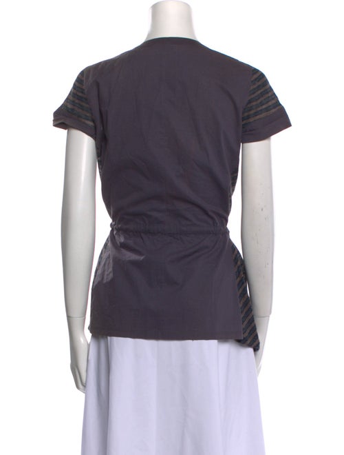 Brunello Cucinelli Striped V-Neck Top