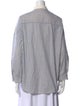 Brunello Cucinelli Striped Long Sleeve Button-Up Top