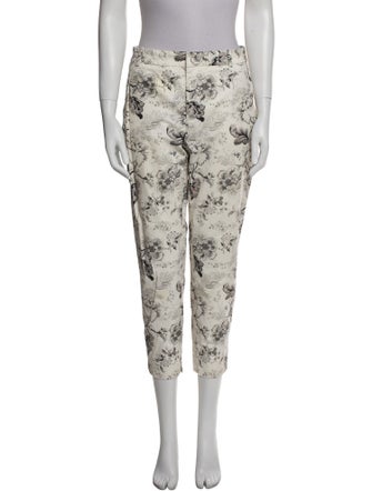 Brunello Cucinelli Floral Print Straight Leg Pants
