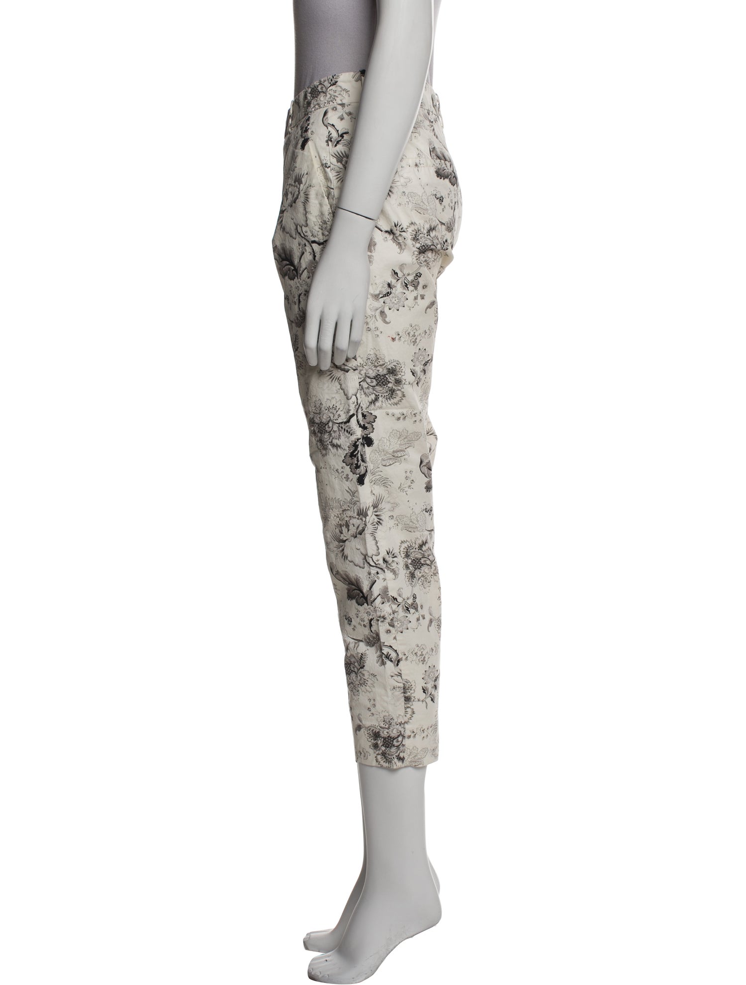 Brunello Cucinelli Floral Print Straight Leg Pants