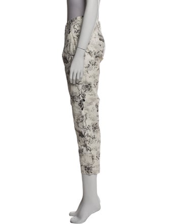 Brunello Cucinelli Floral Print Straight Leg Pants