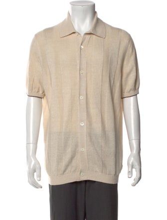 Brunello Cucinelli Linen Short Sleeve Shirt