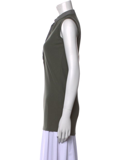 Brunello Cucinelli Mock Neck Sleeveless Top