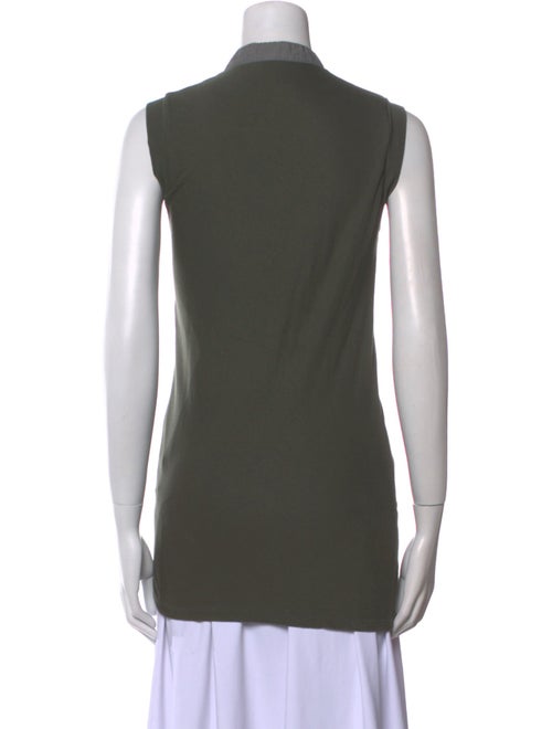 Brunello Cucinelli Mock Neck Sleeveless Top