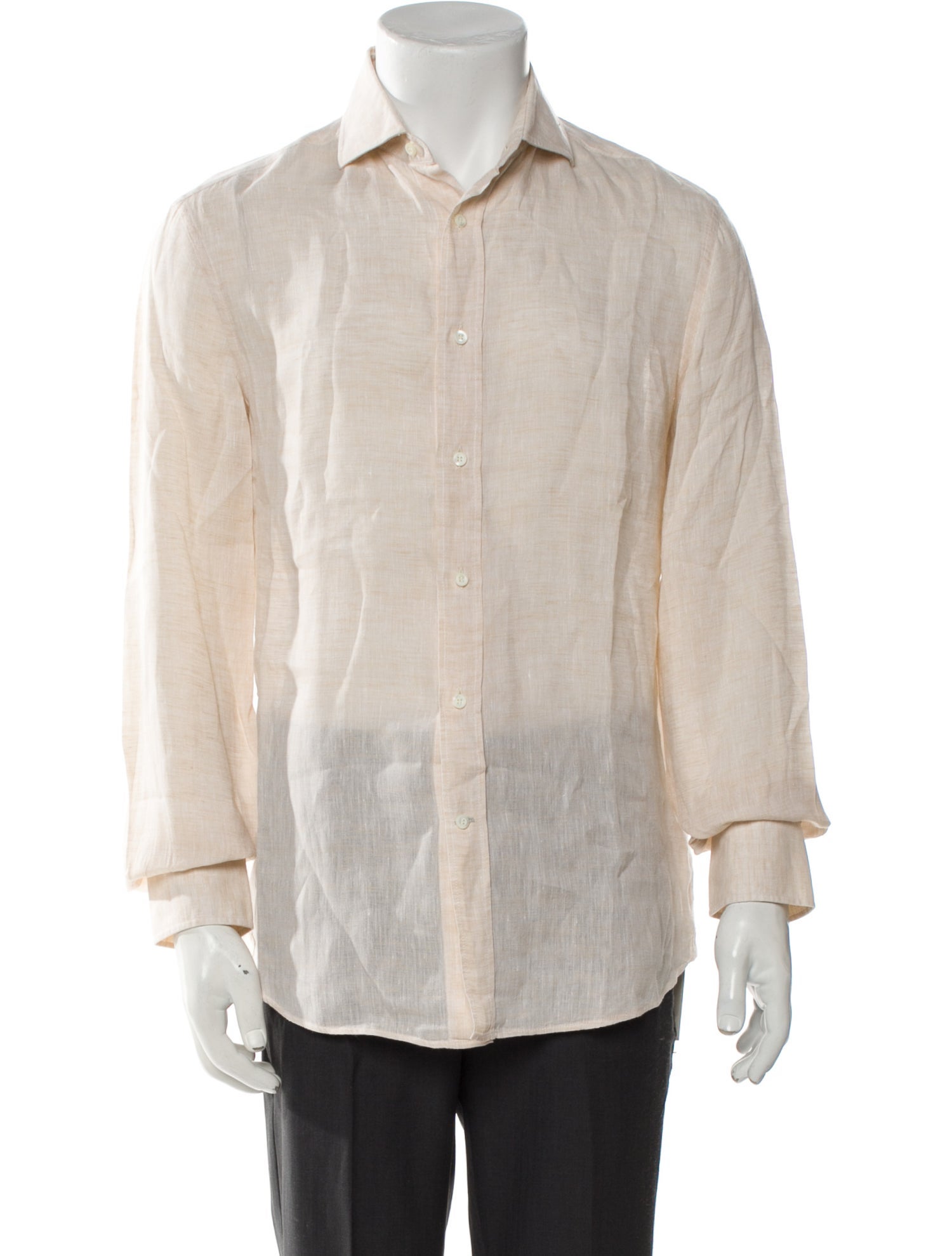 Brunello Cucinelli Linen Long Sleeve Shirt