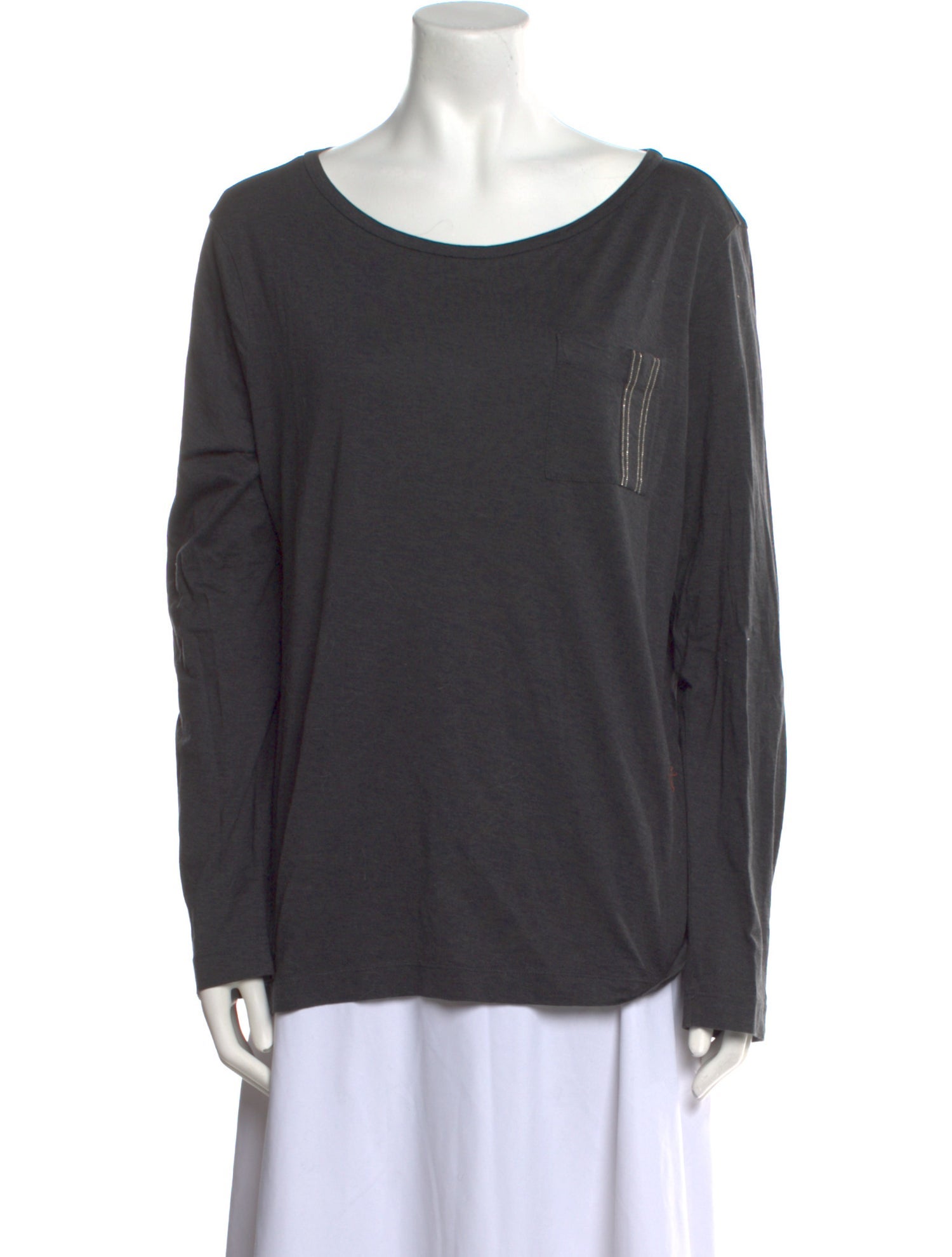 Brunello Cucinelli Scoop Neck Long Sleeve T-Shirt