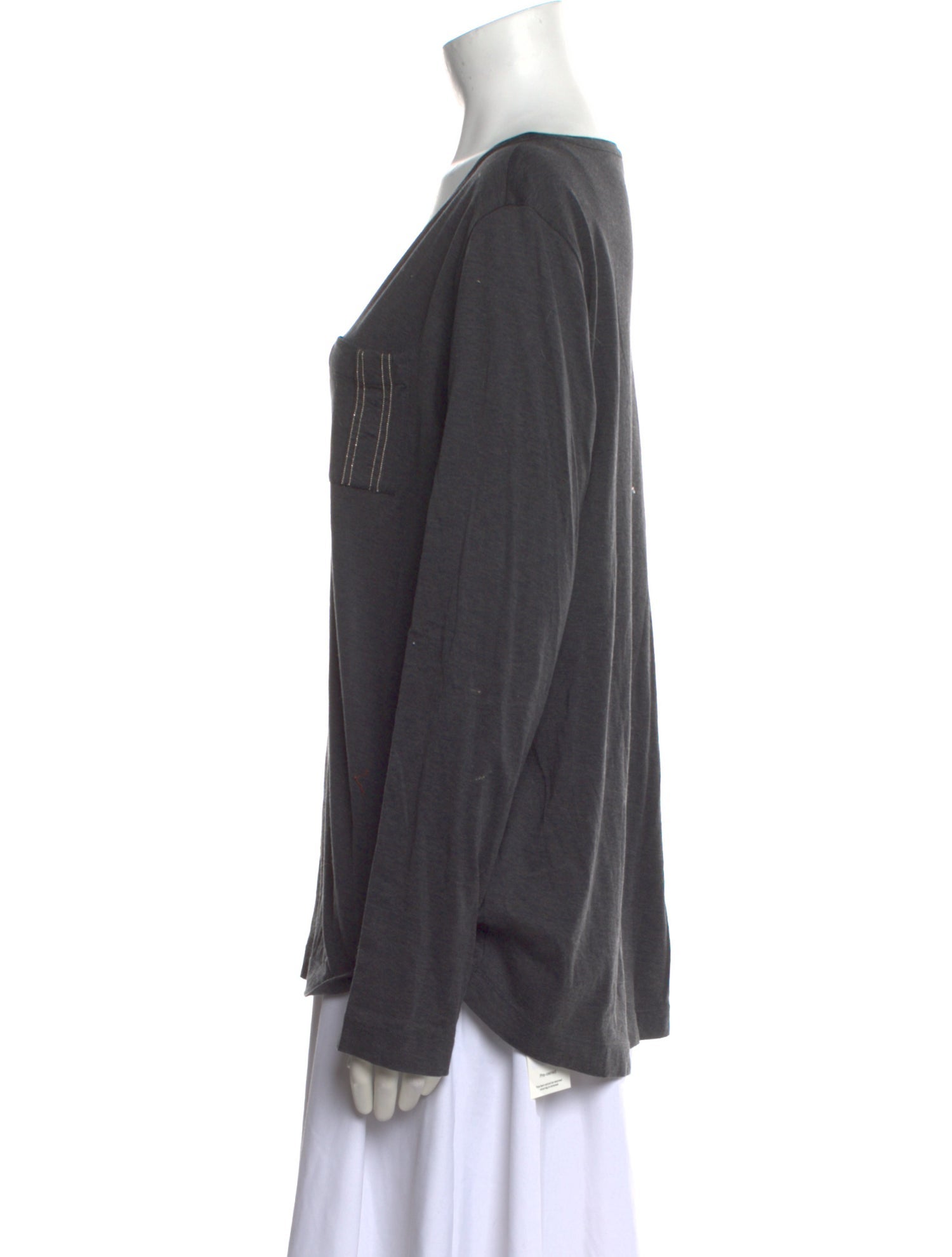 Brunello Cucinelli Scoop Neck Long Sleeve T-Shirt