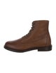 Brunello Cucinelli Leather Lace-Up Boots