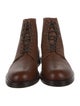Brunello Cucinelli Leather Lace-Up Boots