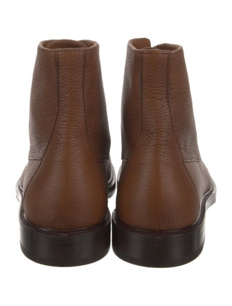 Brunello Cucinelli Leather Lace-Up Boots
