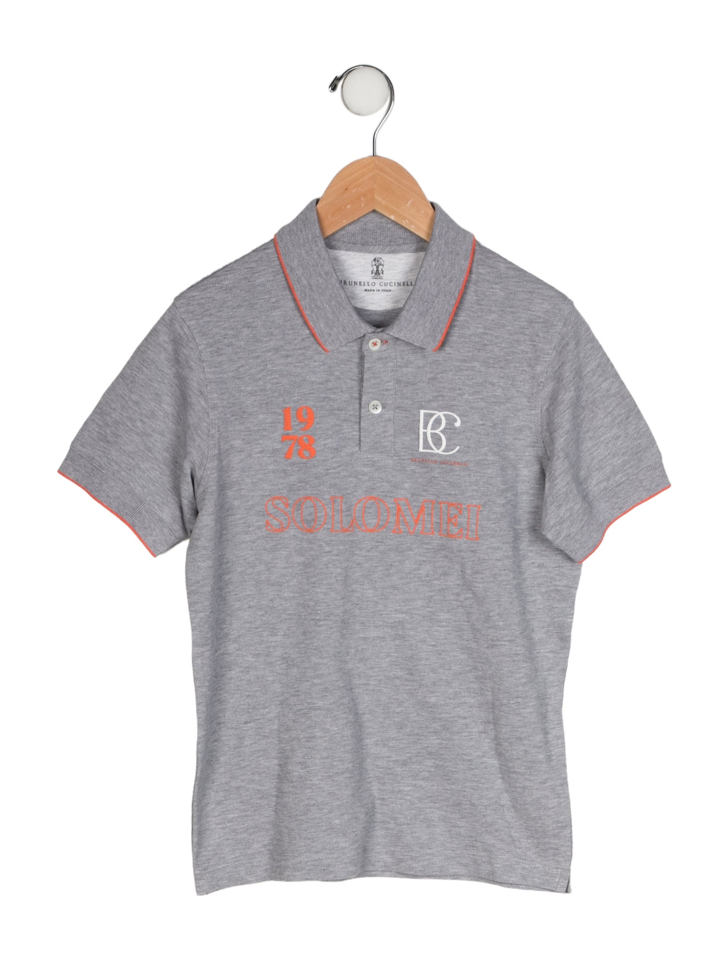 Brunello Cucinelli Graphic Print Polo Shirt w/Tags