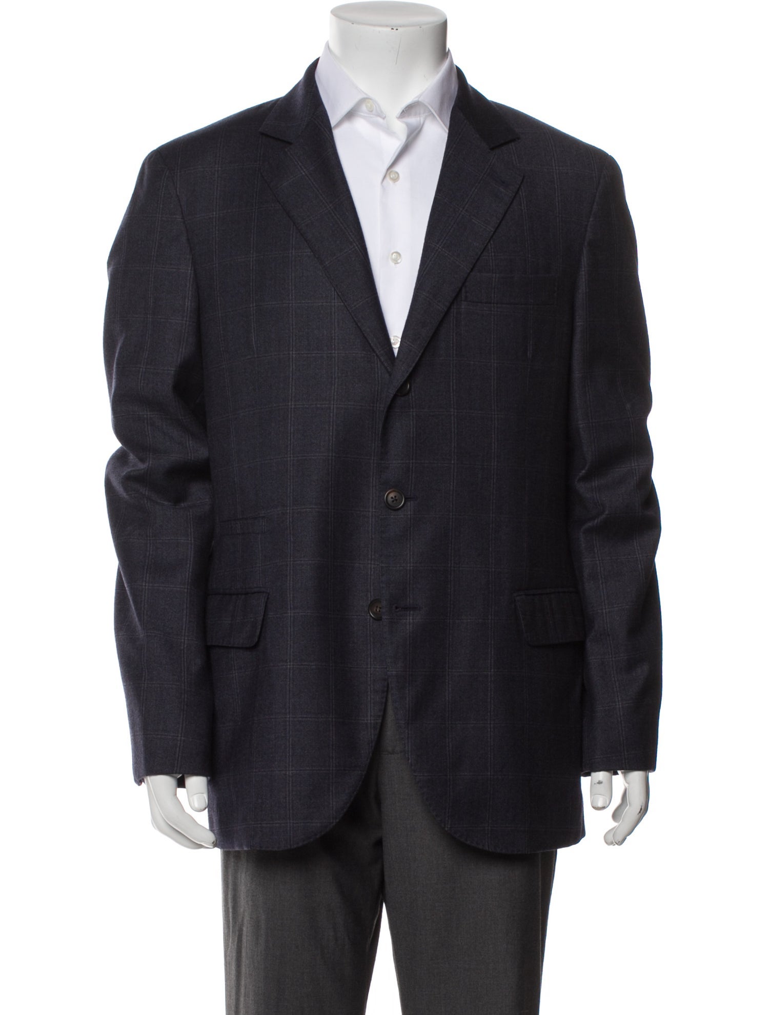 Brunello Cucinelli Plaid Print Blazer
