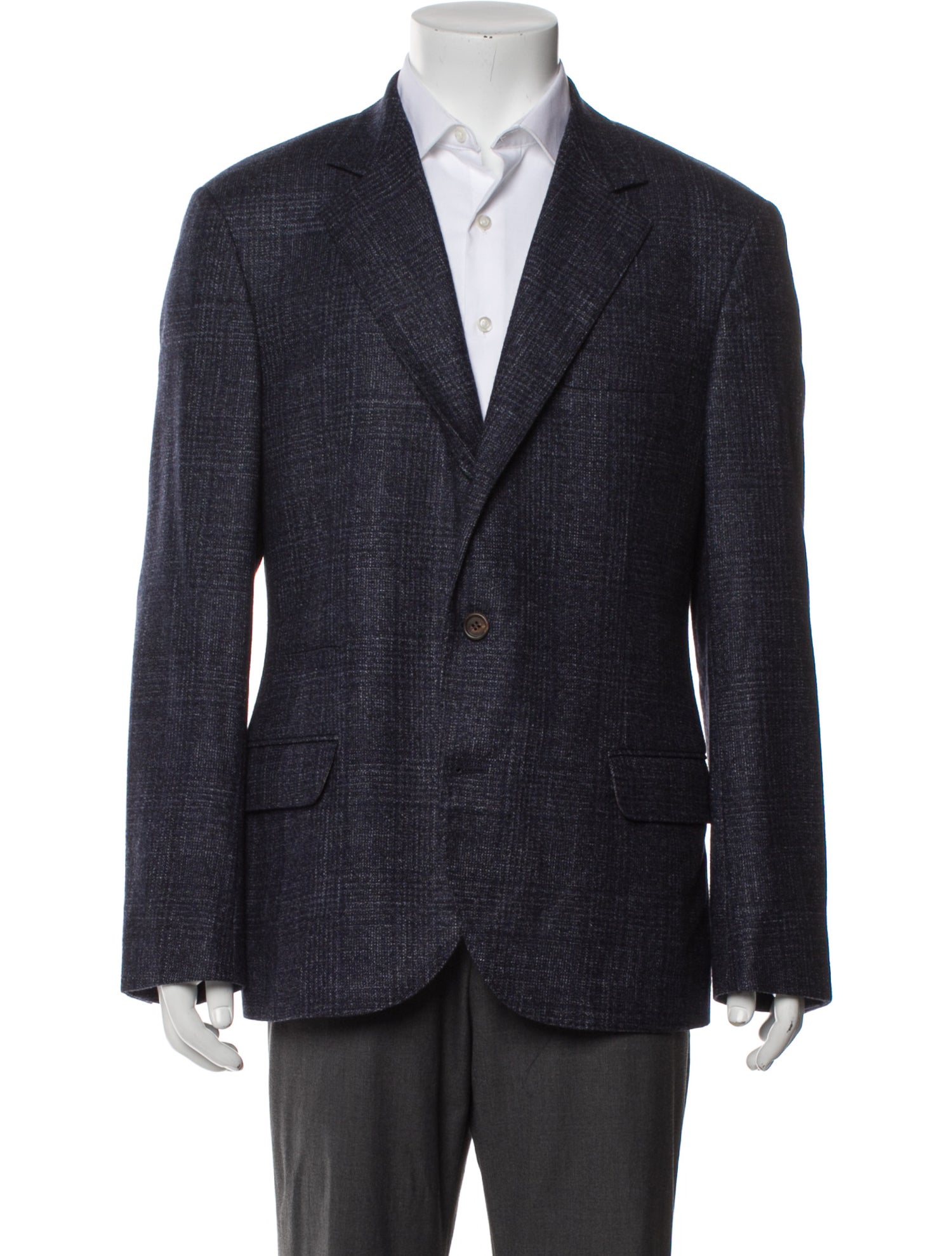Brunello Cucinelli Plaid Print Blazer