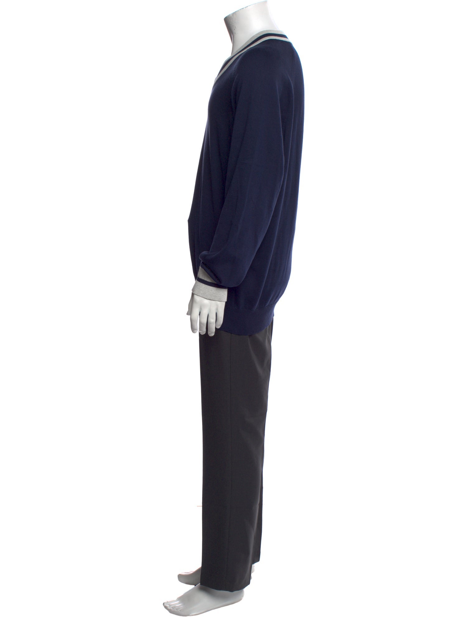 Brunello Cucinelli V-Neck Long Sleeve Pullover