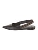 Brunello Cucinelli Monili Leather Slingback Flats