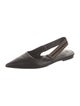 Brunello Cucinelli Monili Leather Slingback Flats