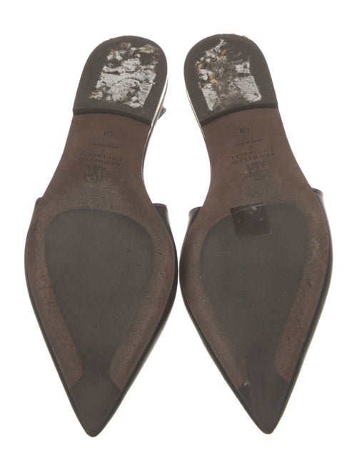 Brunello Cucinelli Monili Leather Slingback Flats