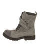 Brunello Cucinelli Monili Suede Combat Boots