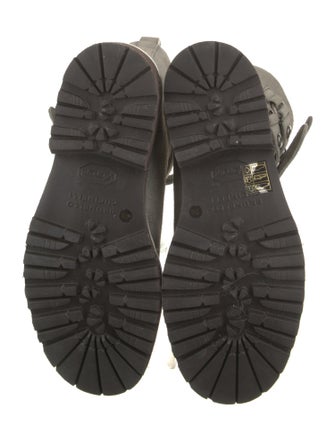 Brunello Cucinelli Monili Suede Combat Boots