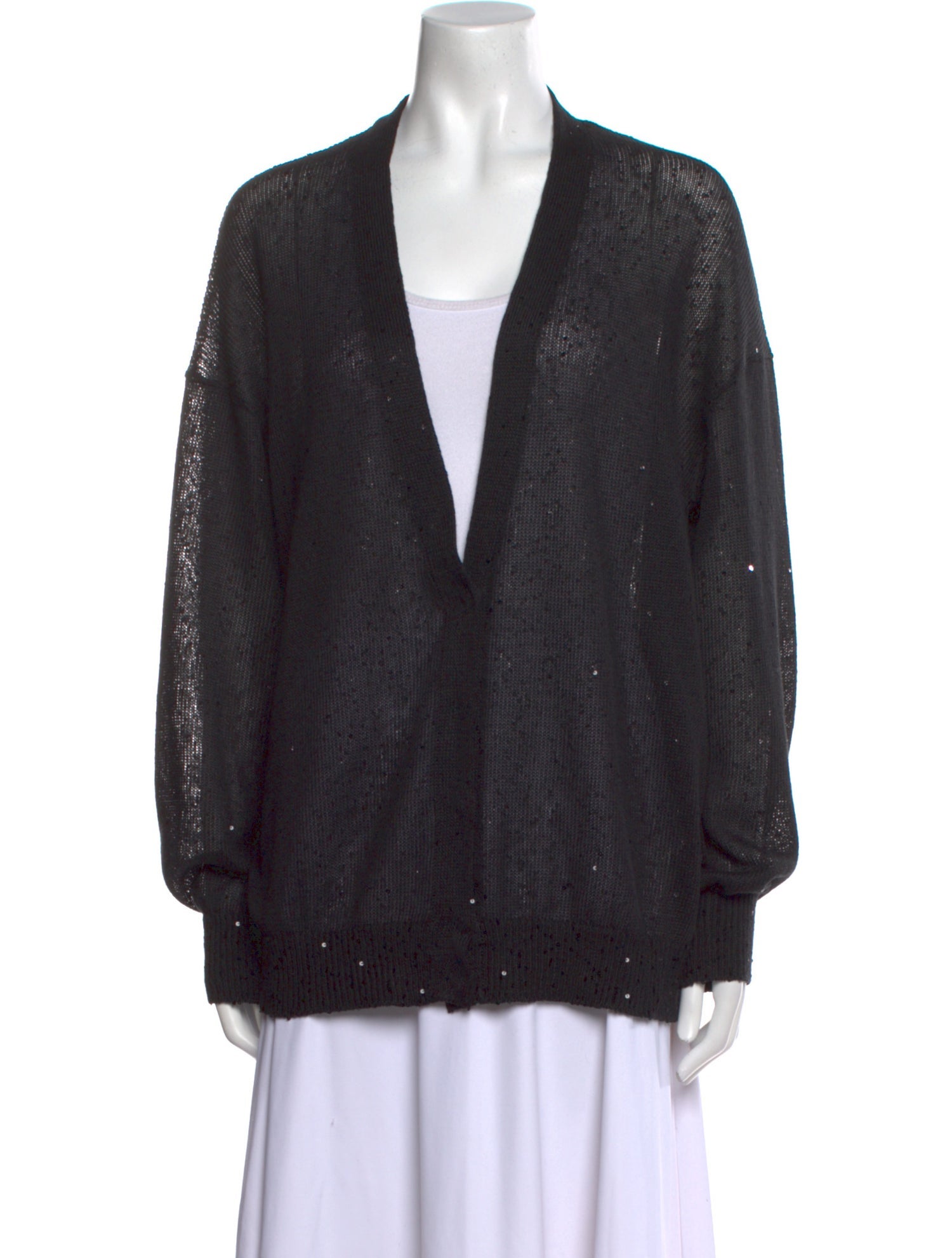 Brunello Cucinelli Linen V-Neck Sweater