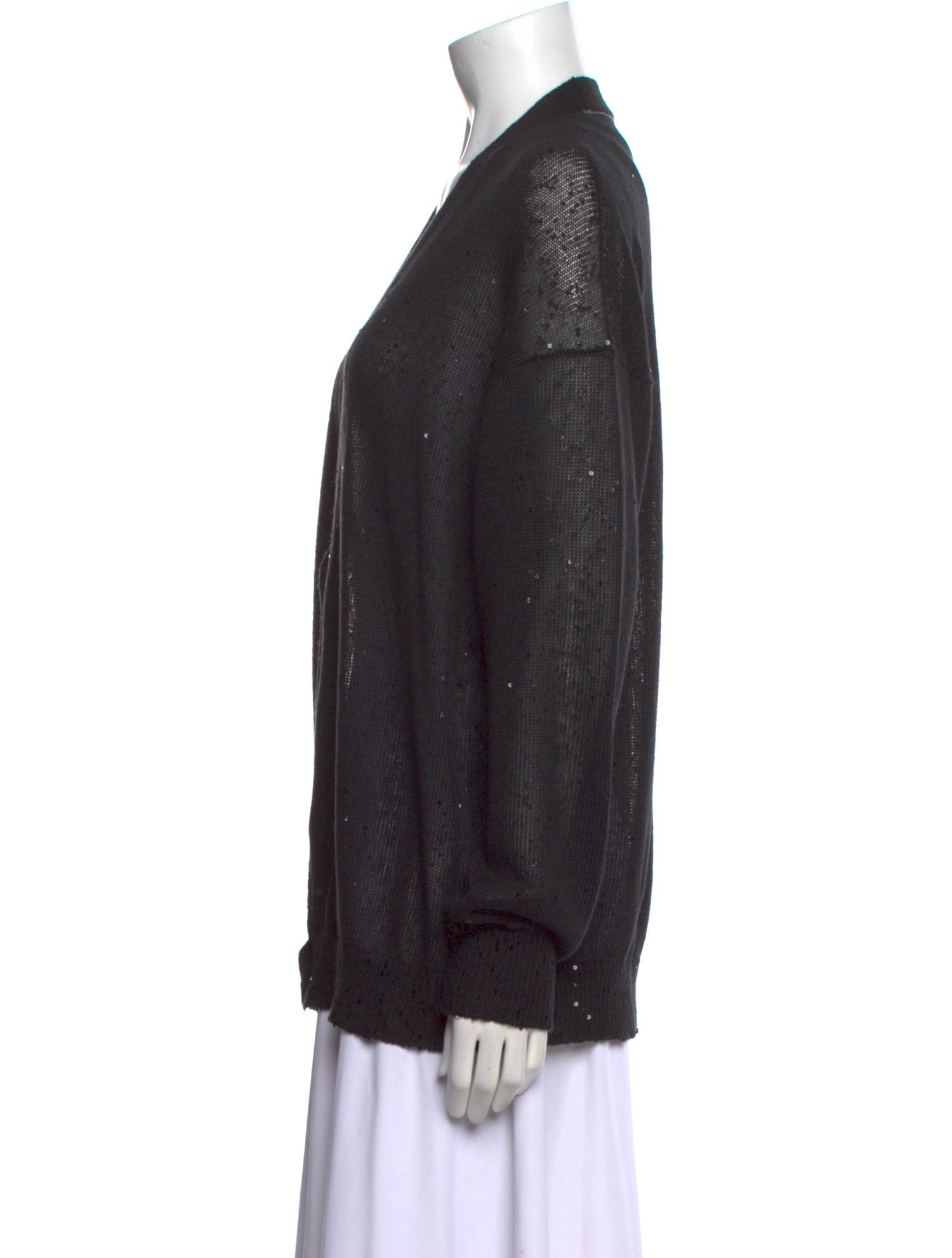 Brunello Cucinelli Linen V-Neck Sweater