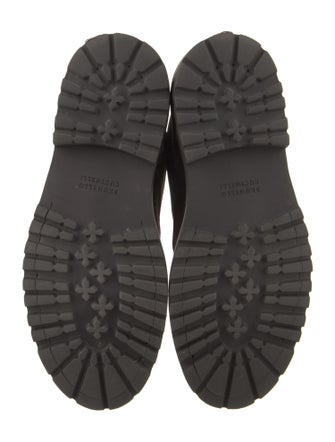 Brunello Cucinelli Suede Leather Trim Embellishment Combat Boots