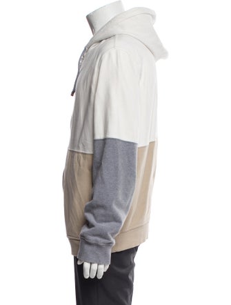 Brunello Cucinelli Colorblock Pattern Crew Neck Hoodie