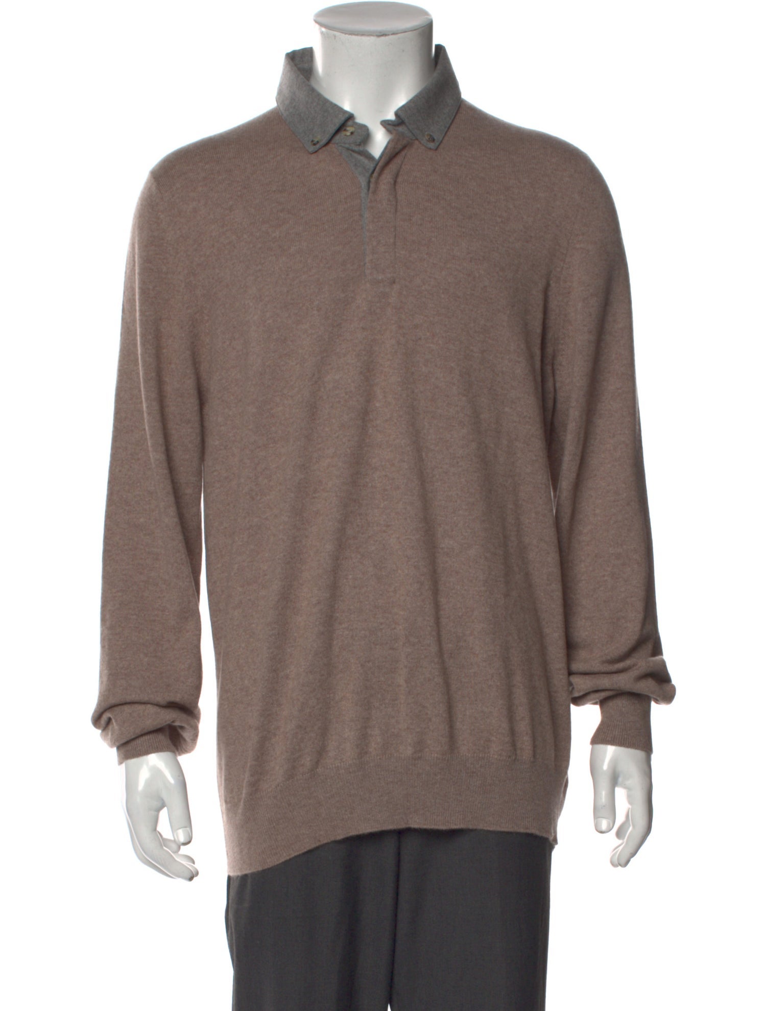 Brunello Cucinelli Cashmere Collar Polo Sweater w/ Tags