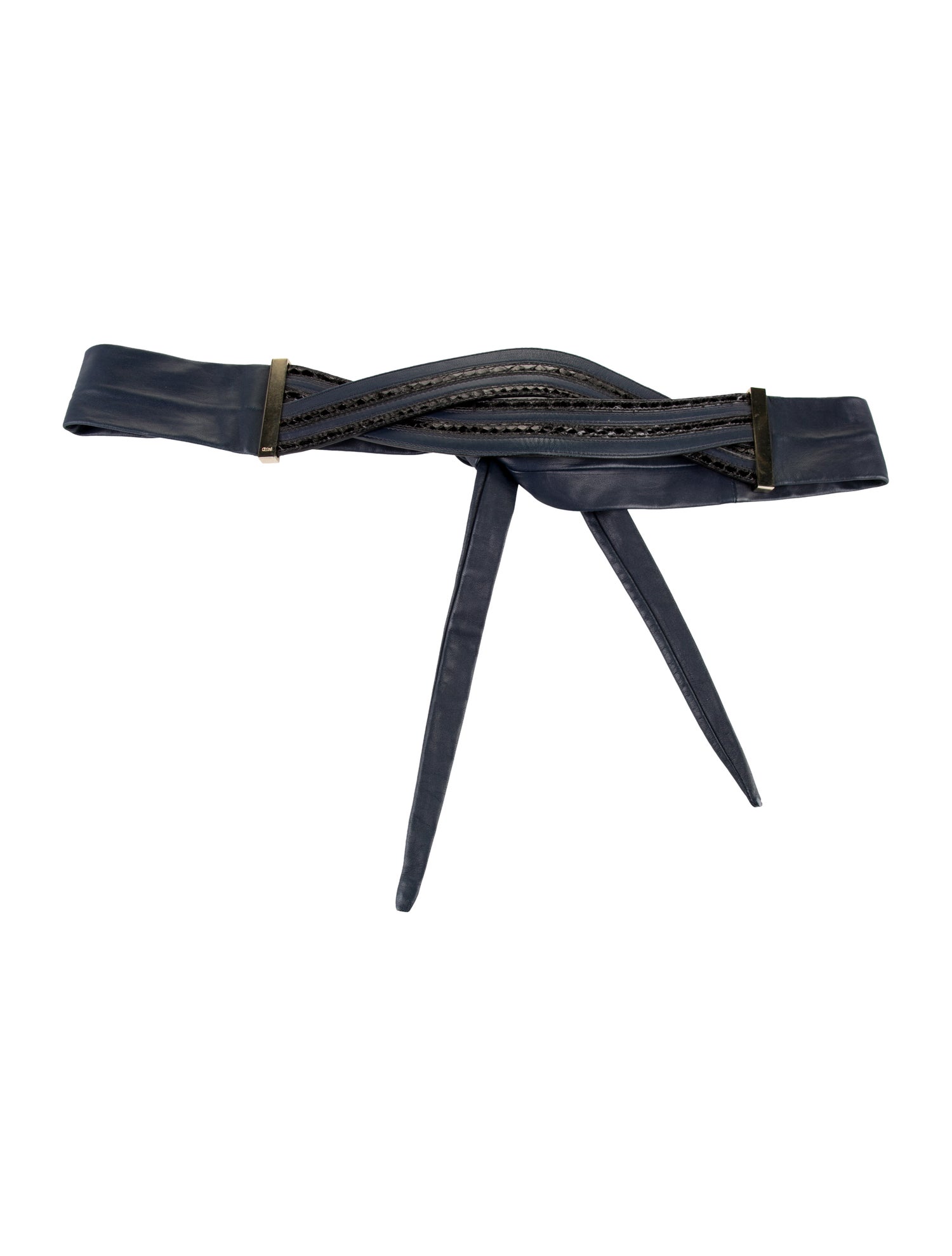 Brunello Cucinelli Leather Grosgrain Trim Waist Belt