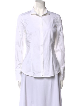 Brunello Cucinelli Long Sleeve Button-Up Top