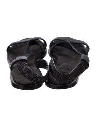 Brunello Cucinelli Leather Slingback Sandals